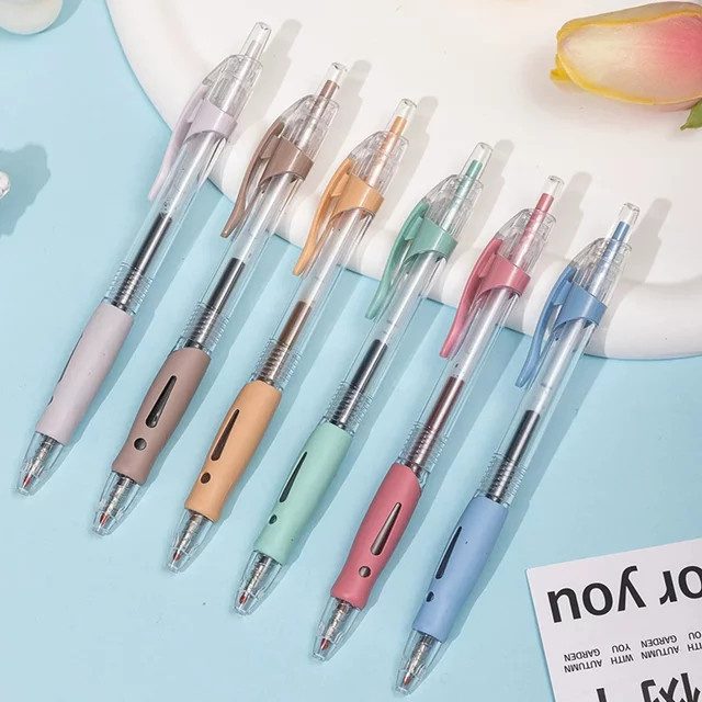 kissbuty 6-farbiges Gel-Stiftset mit 0,5 mm Spitze in Mehrfarben für Schule und Büro - Bild 1