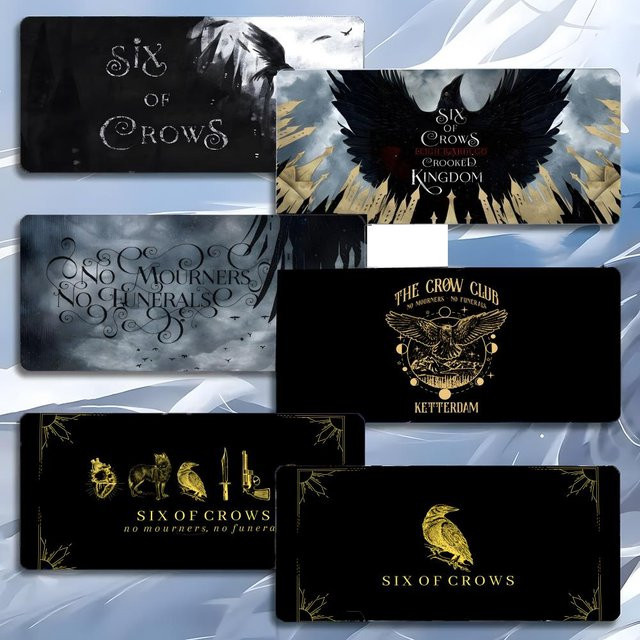 Novel Adventure S-Six of Crows Gaming-Mauspad in Schwarz mit LockEdge und verdickter PC-Schreibtischunterlage - Bild 1