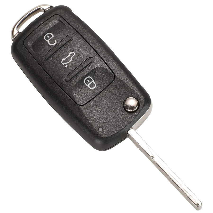 Fernbedienung Autoschlüssel für VW Käfer Eos Golf 6 Jetta Tiguan Seat Skoda Fabia Schwarz 434MHz ID48 Chip 3T0837202 5K0837202AD 202Q - Bild 2