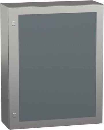 Schneider Electric SPACIAL S3X Edelstahl Schaltschrank 304L mit Scotch Brite Oberfläche, Farbe: Silber, H x B x T: 100 x 80 x 30 cm - Bild 1