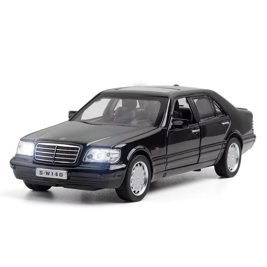 S-W140 Legierung Diecast Auto Modell, 1:32, Metall, Kunststoff, Gummi, Zurückziehen Funktion - Bild 3
