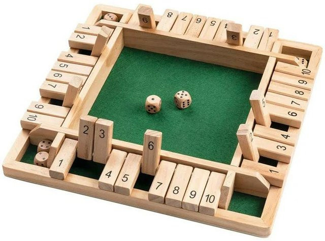 Binchi Outdoor Equipment Shut-The-Box, Brettspiel, Holz, grün, 2–4 Spieler - Bild 1
