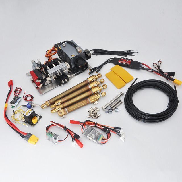 Huina RC Hydraulik System Umbausatz, Metall, Zubehör - Bild 1