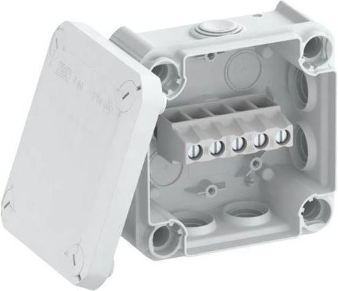 OBO Bettermann Abzweigdose aus Kunststoff in Weiß, B/T: 11,4 x 11,4 cm - Bild 1