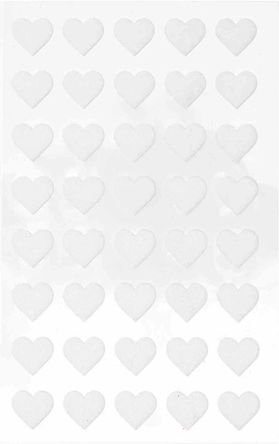 Rico Design Paper Poetry Filzsticker Herzen klein, 1 Blatt, Weiß - Bild 1