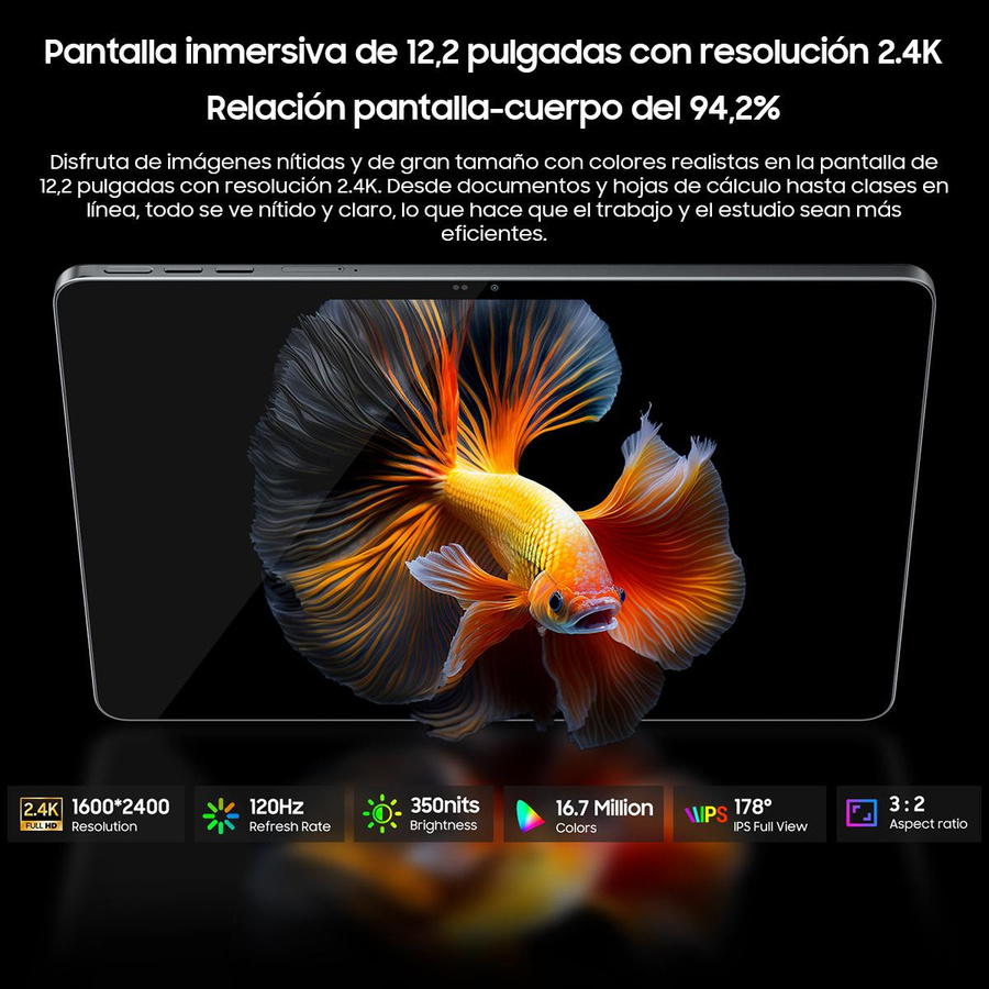 Blackview MEGA 12 5G Tablet mit 12,2 Zoll Display, 12GB RAM, 256GB ROM, Android, Gold inklusive Tastatur (QWERTY) - Bild 3