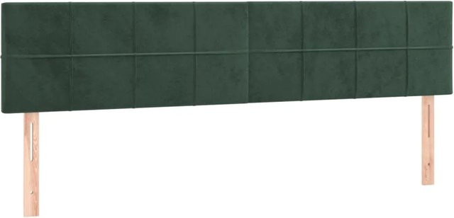 vidaXL LED Kopfteil aus Samt in Dunkelgrün mit USB-Ladeport und integrierter Beleuchtung, B/H: 180 x 88 cm - Bild 1