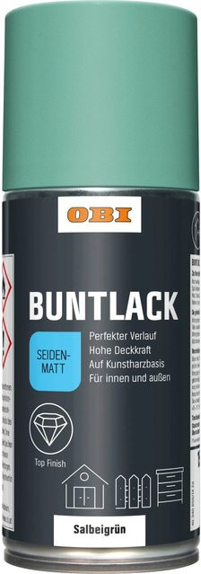OBI Buntlack Spray Salbeigrün seidenmatt 150 ml - Bild 1