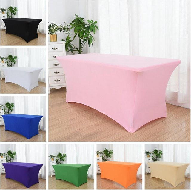 EVENTSDECOR Tischdecke aus Spandex in Schwarz für Bankette und Hochzeiten - Bild 1