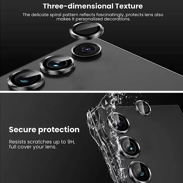 Metall Kamera Ring Schutz für Samsung Galaxy A15 A05 A55 A35 A14 A24 A34 A54 in Schwarz - Bild 1