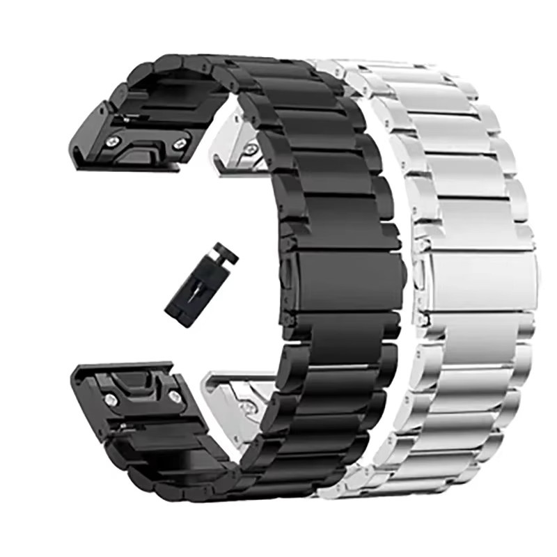 QCTOG Uhrenarmband Edelstahl, Silber, 22 26 mm, Unisex - Bild 4