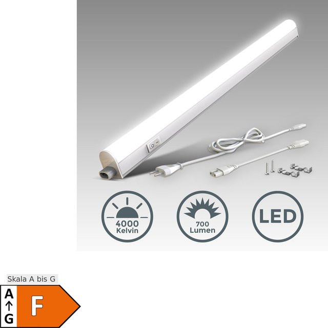 B.K.Licht LED Unterbauleuchte in Weiß, 8 W, kühlweiß, für Küche und Möbel, anschließbar - Bild 1