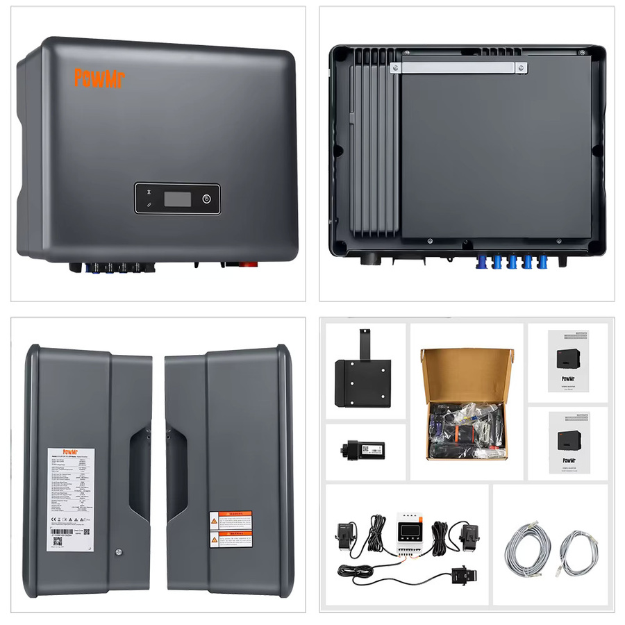 PowMr Hybrid-Solarwechselrichter Dreiphasen On/Off-Grid Pure Sine Wave Wind-Energiespeichermaschine 12 kW in Grau - Bild 5