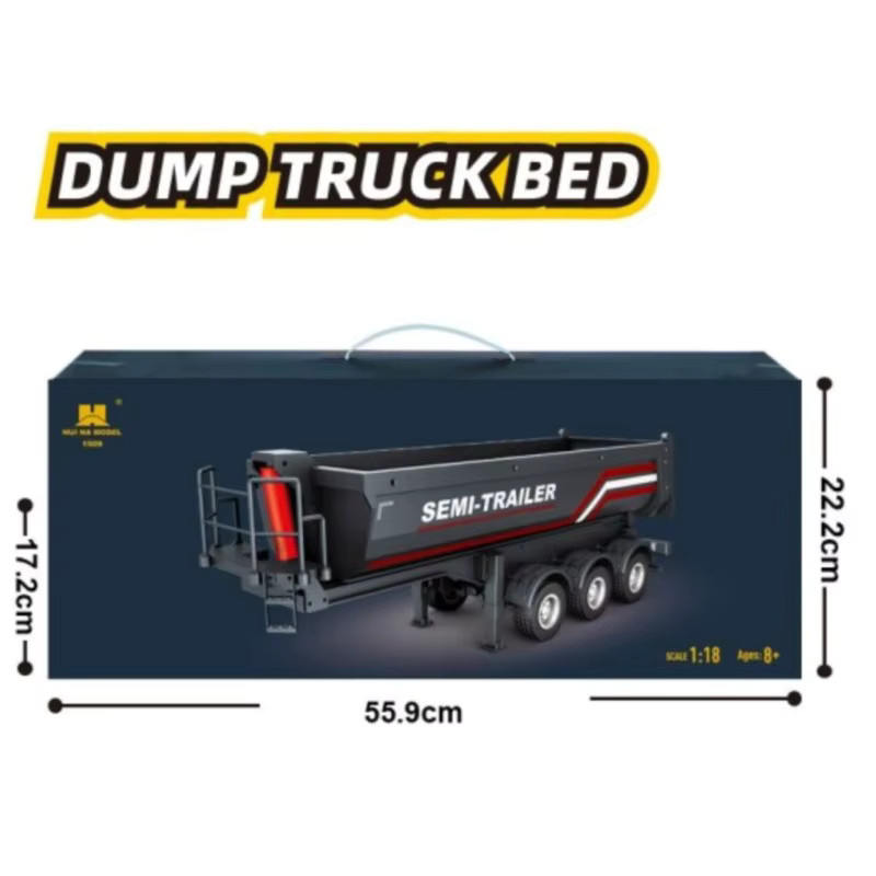 Huina 1509 RC-Semi-Dump-Anhänger, 1:18, elektrisches Heben, ab 8 Jahren - Bild 2