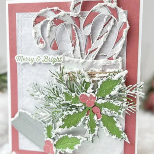 Metall Stanzform Candy Cane für Weihnachtsdeko und Scrapbooking in Silber - Bild 1