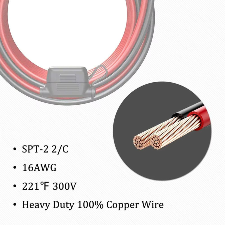 2-polige Schnellkupplung mit O-Klemmen für Kabelbäume, 16AWG Stecker für Batterie-Ladegeräte und Wartung, Rot - Bild 4