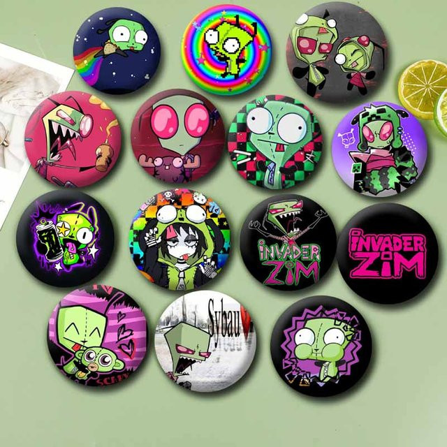 Brosche Invader Zim Gir, Unisex - Bild 1