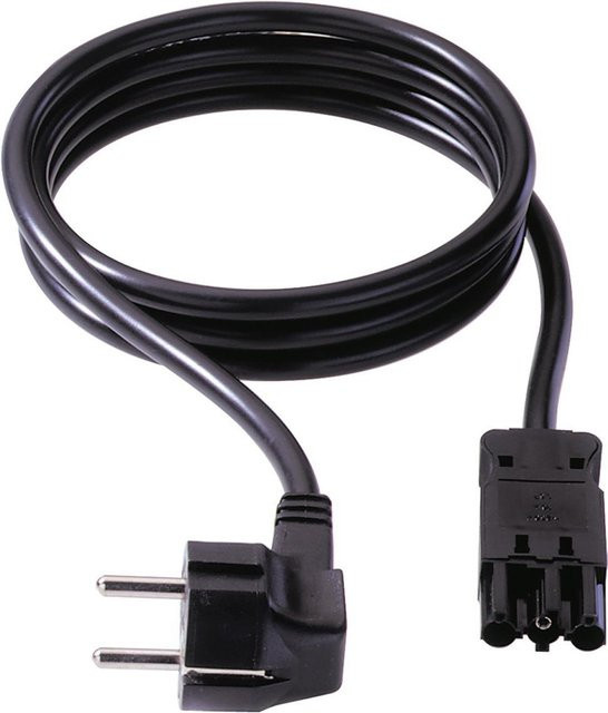 Bachmann Gerätezuleitung Schutzkontakt/Gerätekupplung GST18-3, schwarz, 7 m - Bild 1