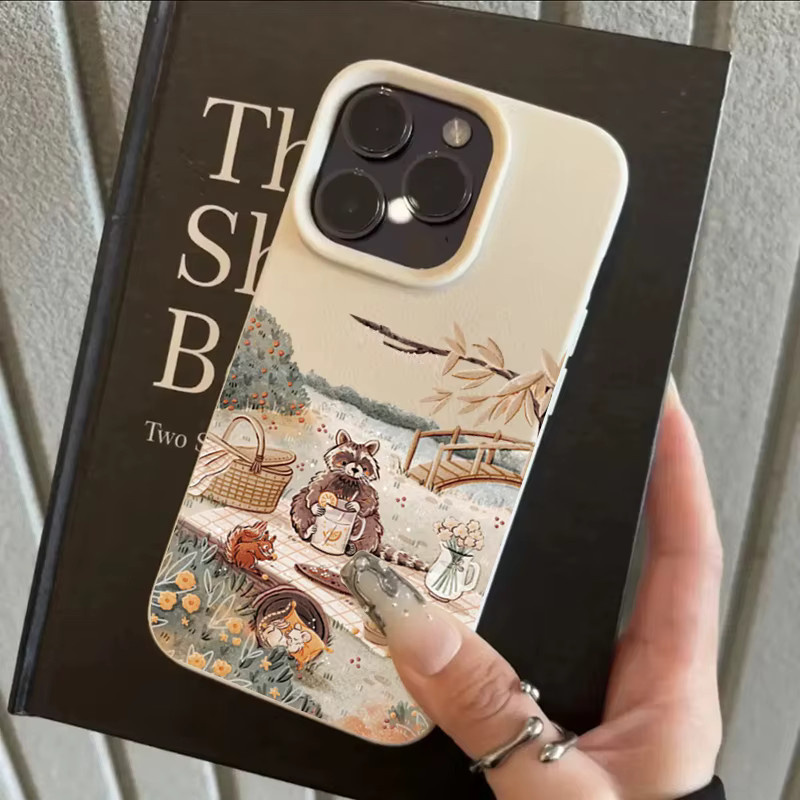 Handyhülle mit Cartoon Tier Bär und Eichhörnchen für Samsung Galaxy A56 A36 A16 A15 A35 A55 A52S 5G S25 S24 S23 Ultra S22 S21 Plus FE in Multicolour - Bild 2