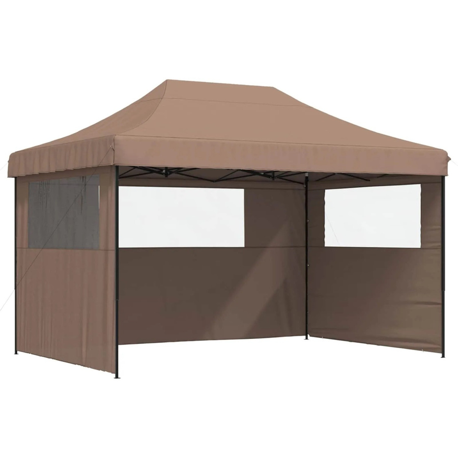 vidaXL Party-Zelt aus Oxford-Stoff und Stahl in Braun, B/T/H: 279 x 410 x 315 cm - Bild 2