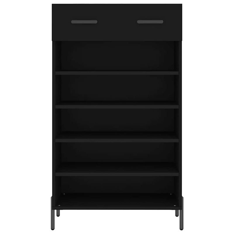 Vidaxl Schuhschrank in Schwarz im Industrial Design aus Holzwerkstoff und Metall, B/T/H: 60 x 35 x 105 cm - Bild 5