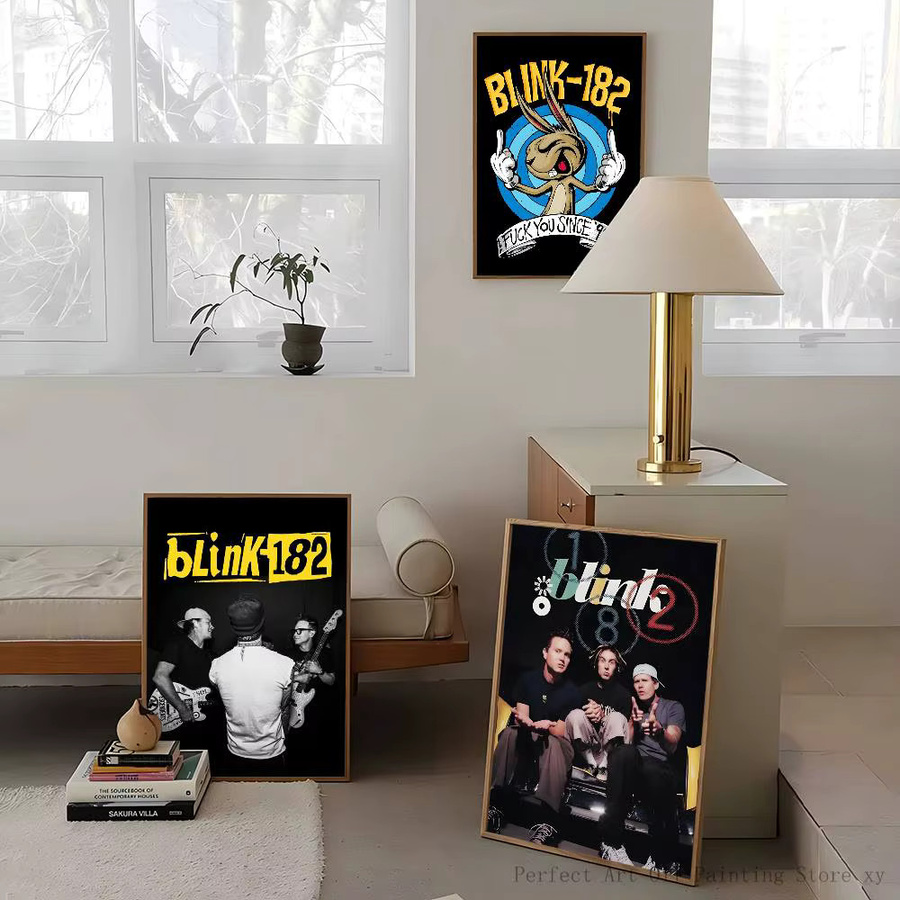 B-Blink 182 Poster Aufkleber Wasserdichte Wandkunst für Wohnzimmer und Schlafzimmer, Mehrfarbig - Bild 4