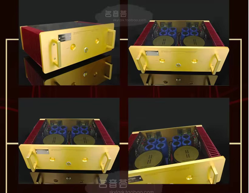 GZHYAJIN Swiss NH-108 Endstufe 250W*2 4 Ohm mit Glasabdeckung in Gold - Bild 3