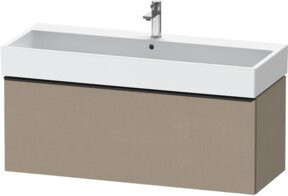 Duravit Waschtischunterschrank D-Neo wandhängend in Schwarz/Beige mit einer Schublade, Breite: 118,4 cm, Tiefe: 44,2 cm, Höhe: 44,0 cm - Bild 1