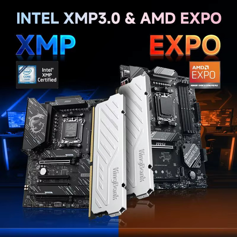 KingBank KJXS DDR5 Desktop-Arbeitsspeicher Kit 16GB (2x8GB) 6000MHz CL36-36-36-80 XMP 3.0 und AMD EXPO - Bild 4