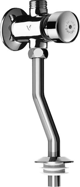 Delabie Urinalspüler-Set TEMPOSTOP D-Form in Silber mit D35 mm Anschluss - Bild 1