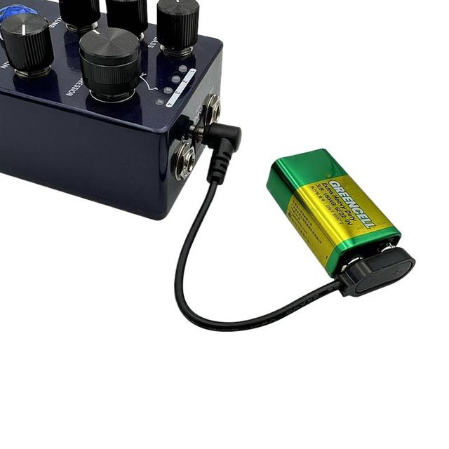 Marbit Gitarrenpedal-Stromzubehör 9V-Batterie-Schnappverbinder und Clip-Konverter-Adapter in Schwarz - Bild 1