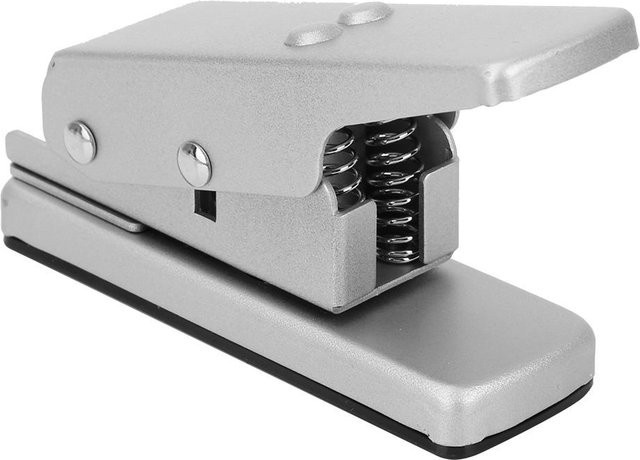DIY Gitarrenplektrumstanzer Stanzwerkzeug mit 2 Gitarrenplektrumstreifen in Grau - Bild 1