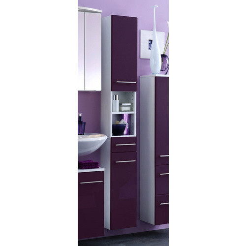 HELD MÖBEL Seitenschrank Parma in Bunt, Hochglanz, Breite: 25 cm, Höhe: 181 cm, Tiefe: 20 cm - Bild 2