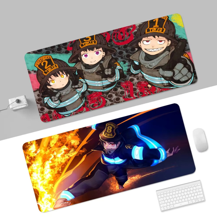 Fire Force Custom Skin verdicktes Gaming-Mauspad in Multicolour als übergroße Tastaturmatte für Notebook und Tisch - Bild 2