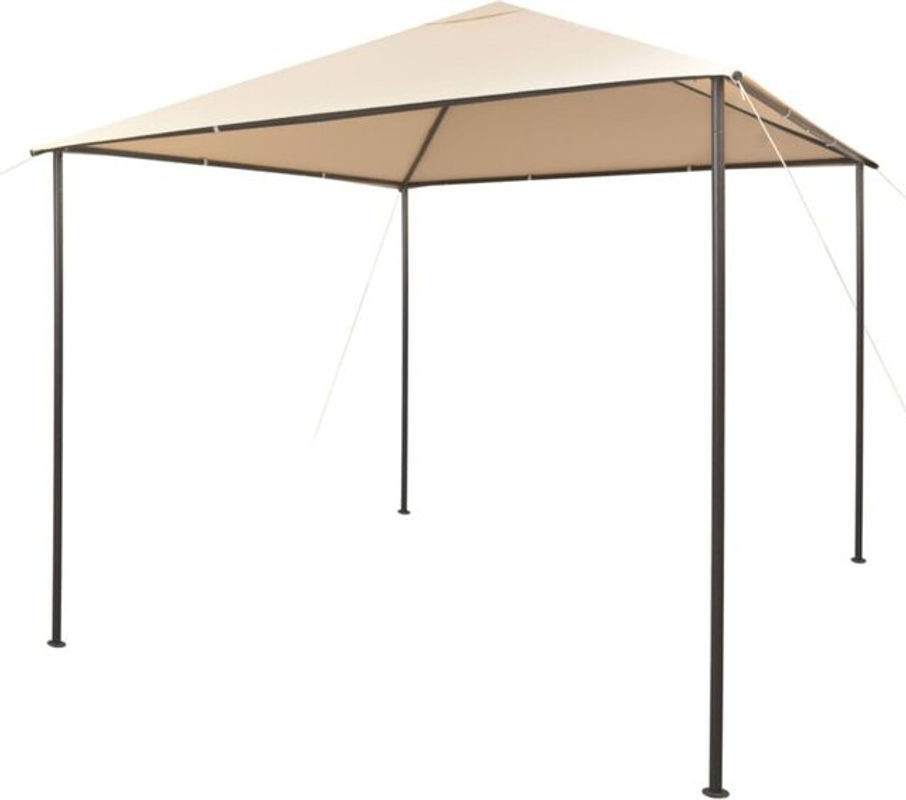 Vidaxl Pavilion Partyzelt Überdachung aus Stahl in Beige, B/T: 3 x 3 m - Bild 1