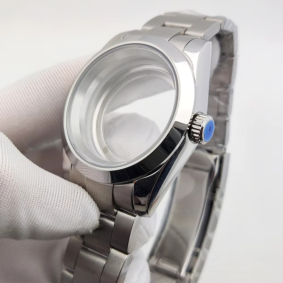 OUMASHI Uhrengehäuse, 39 mm, Edelstahl, Silber, Unisex - Bild 2
