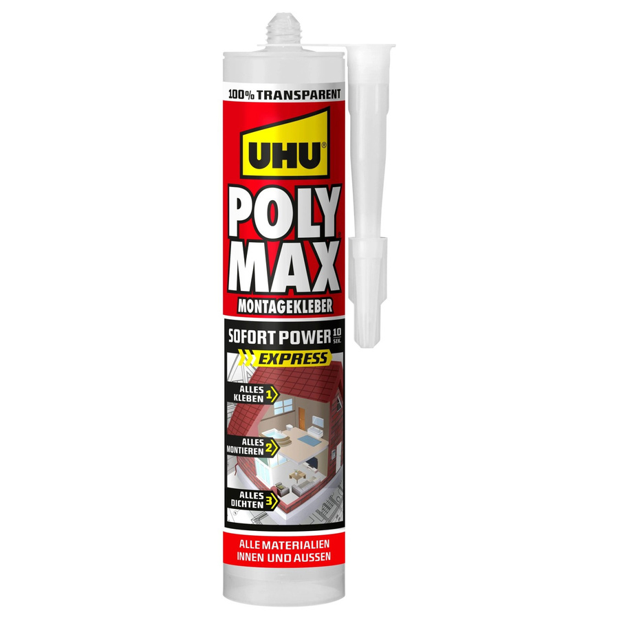 UHU Poly Max Montagekleber MS-Polymer Transparent 300 g - Bild 2