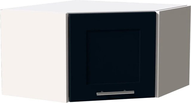 Feldmann-Wohnen Eckhängeschrank Oslo in Weiß und Indigo Matt mit Soft-Close-Türen, B/T/H: 60 x 60 x 36 cm - Bild 1