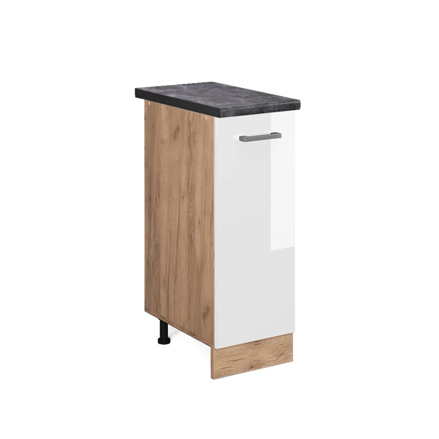 Vicco Apothekerschrank R-Line Weiß Hochglanz und Anthrazit mit Eichenoptik - Bild 2