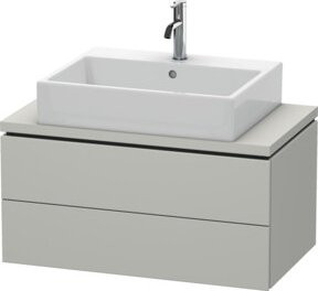 Duravit Waschtischunterschrank Compact L-Cube in Betongrau mit 2 Schubladen, B/T/H: 82 x 47,7 x 40 cm - Bild 1