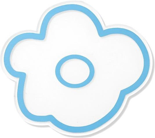 CosyHome Acryl Blumen Untersetzer Transparent Blau mit floralem Design und rutschfester Oberfläche - Bild 1