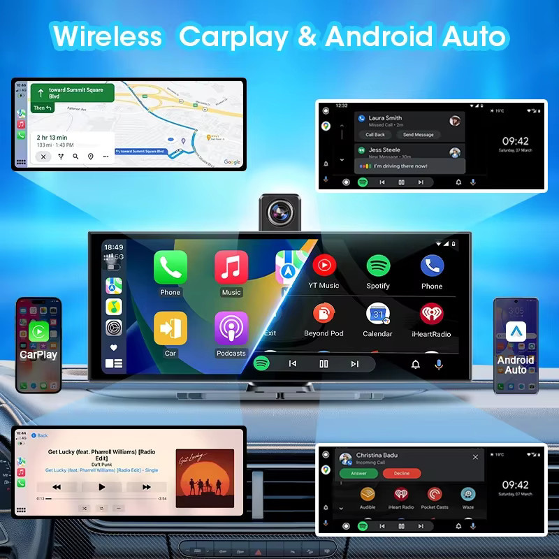Develuck 4K Dashcam mit ADAS und Carplay Android Auto, 11,26 Zoll Frontkamera in Schwarz - Bild 5