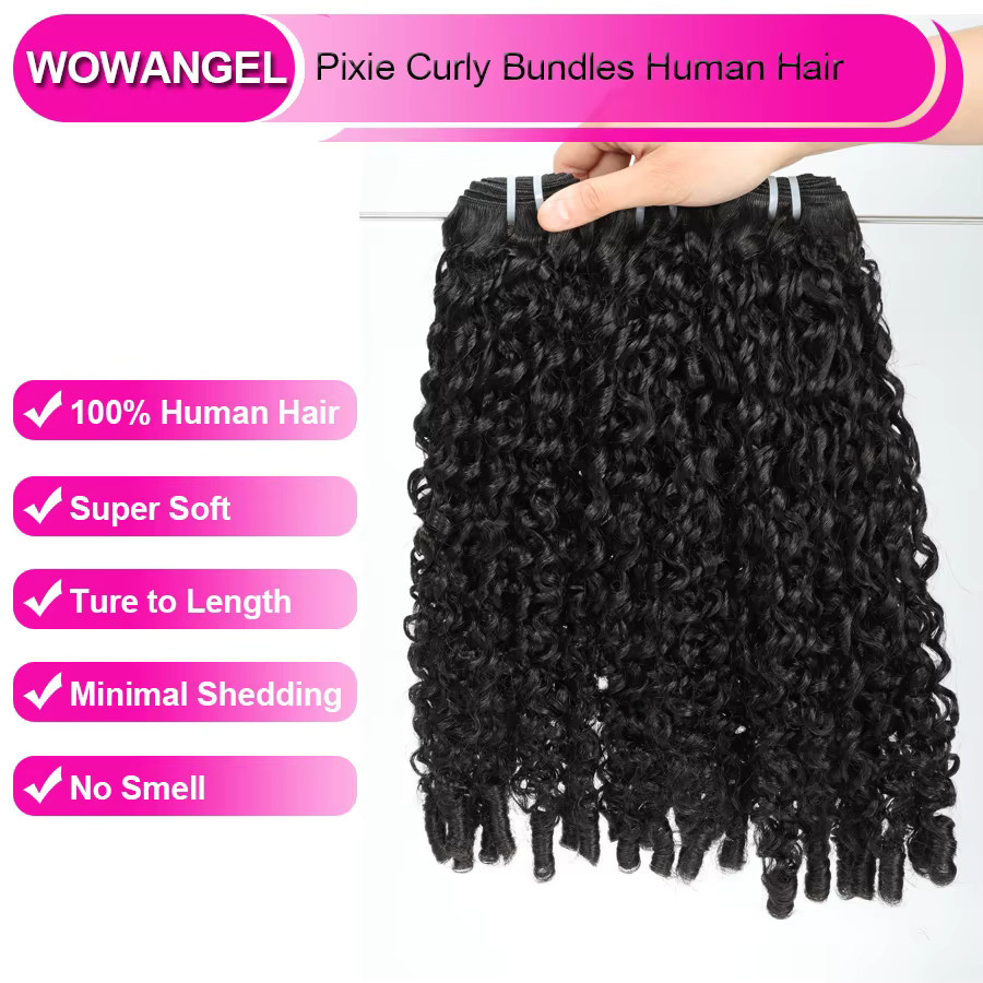 WOWANGEL Spirals Curly Bundles, Pixie Burmese Curls, 100 % Echthaar - Bild 3