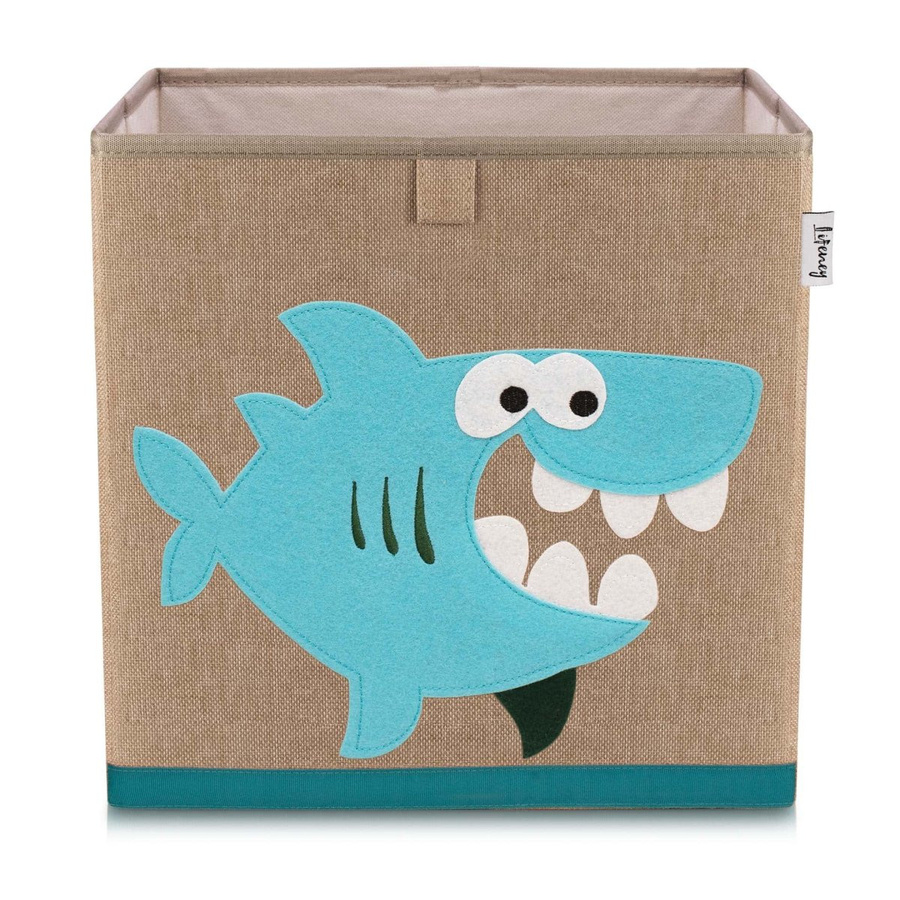 Lifeney Aufbewahrungsbox Hai in Braun, B/T/H: 33 x 33 x 33 cm - Bild 1