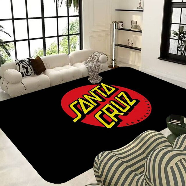 Santa Cruz Fußmatte im nordischen Stil, Schwarz, B/B: 90 x 60 cm - Bild 1