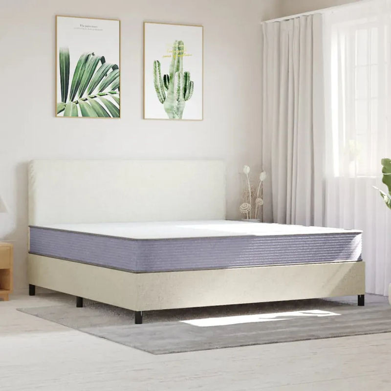Vidaxl Schaumstoffmatratze in Weiß, mittelfest, B/T: 200 x 200 cm - Bild 1