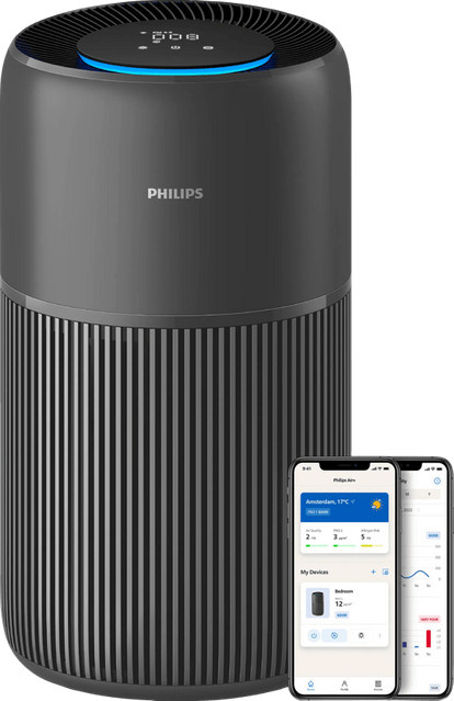 Philips PureProtect Quiet 2200 Serie AC2221/13 Luftreiniger mit HEPA-Filter, App-Steuerung und Luftqualitätsanzeige in Grau - Bild 1