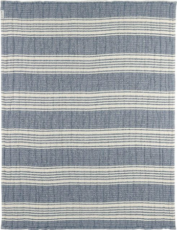 Meyco Babydecke aus Musselin für Babys, blau gestreift, B/H: 75 x 100 cm