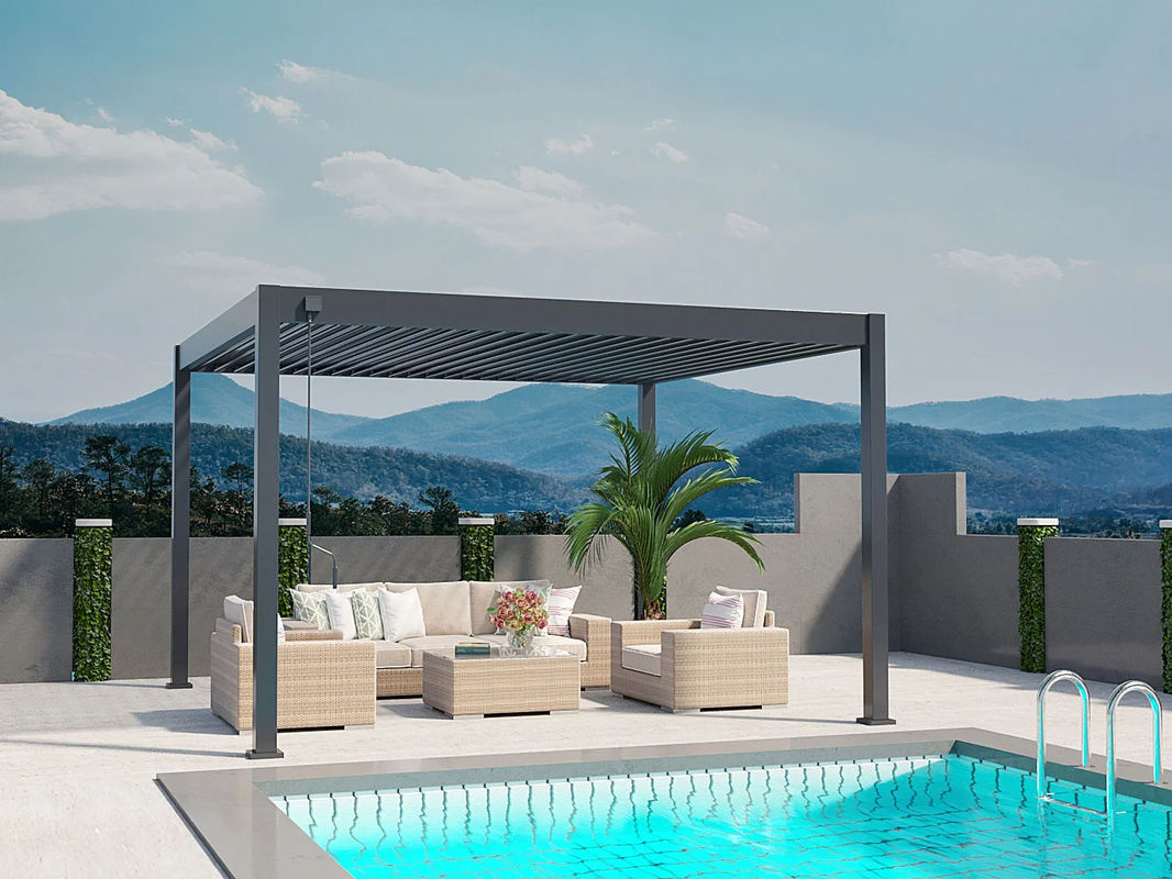 PergoLine Superior Pergola Pavillon Anthrazit B/T: 3,6 x 4 m - Bild 2