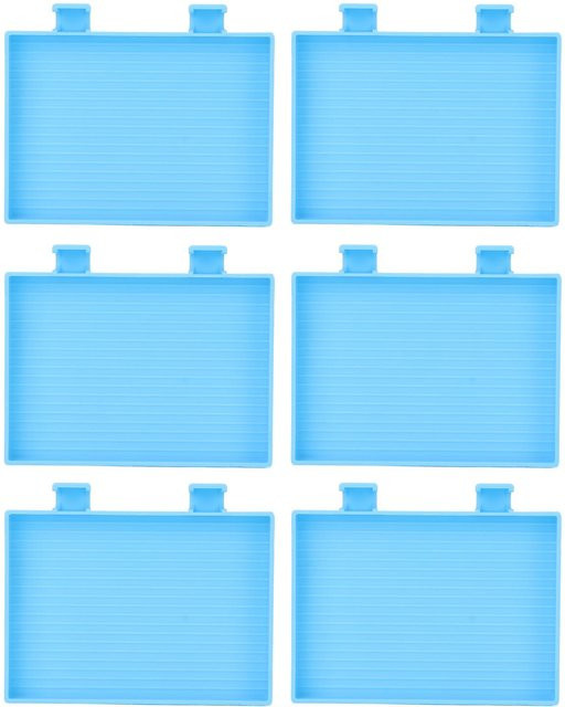 Koogeelife 6er Set Strass Aufbewahrungsschalen und Perlen Sortierbehälter für DIY Diamantmalerei in Weiß und Blau aus Kunststoff - Bild 1